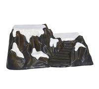 Aurora Store Base Innevata in Plastica per Villaggi Natalizi Giostrine Montagna Stand per Scenari Presepe Nordico 42x22x17 cm