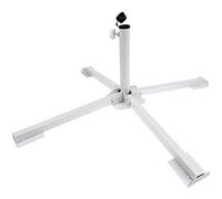Aurora Store Base Pieghevole per Ombrellone a Palo Centrale Stand Treppiede Supporto in Metallo Colore Bianco Adatto per Ombrelloni di 34/38 mm Dimensioni Aperto 86x86x37 cm