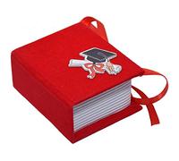 Aurora Store.it 36 Scatole Libro Laurea Rosso in cartoncino Vellutato Applicazione Tocco e Pergamena Rosso Bomboniera Porta Confetti Tocco 6,8 x 5,8 x 3,2 cm