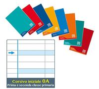 Aurora Store.it 6 maxi quaderni one color didattico per disgrafia A4 rigo A 1-2 elementare
