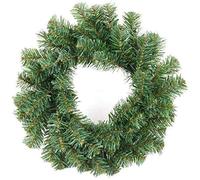 Aurora Store.it Ghirlanda Natalizia Verde per Porta dietroporta da Ø 25 cm con 80 Punte Molto folta Decorazioni Natalizie addobbi per la casa Decorazione di Natale Corona Verde Tonda Fuori Porta