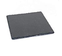 Aurora Store.it Piatto Piano 15 x 15 cm Quadrato Ardesia Nero Pietra Naturale da Sushi Ristorante 15x15cm Cucina Vassoio Tagliere Portata