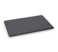 Aurora Store - PIATTO PIANO 15 x 25 cm RETTANGOLARE ARDESIA NERO PIETRA NATURALE DA SUSHI RISTORANTE CUCINA VASSOIO TAGLIERE PORTATA