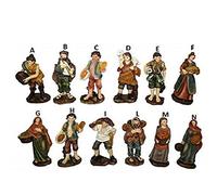 Aurora Store Set 12 Statue Presepe Economiche Adatto a Chi realizza Presepi di Natale Napoletano Statuine Pastori in Resina Personaggi Mestieri Figure Diverse 9cm