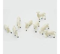 Aurora Store Set 48 Pezzi Pecorelle in Miniatura per Presepe 2 x h. 2 cm in Resina Animali Pecore Assortite Presepio Decorazioni Natalizie Paesaggio Scenario di Natale