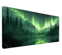 Aurora Tappetino Mouse XXL 1600x800x3mm Tappetino Scrivania Montagna Motivo, Mouse Pad Impermeabile Antiscivolo Migliora precisione e velocità, Anti-Sfilacciamento per Ufficio, Casa, PC, Model 535