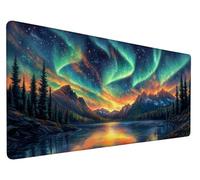 Aurora Tappetino Mouse XXL 900x400x3mm Tappetino Scrivania Fantasia Motivo, Mouse Pad Impermeabile Antiscivolo Migliora precisione e velocità, Anti-Sfilacciamento per Ufficio, Casa, PC, Model 367