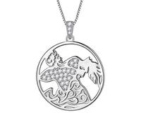Aurora Tears Acquario Collana in Argento Sterling 925 12 Ciondolo Zodiacale Constellation Collane CZ Oroscopo Gioielli Regalo per Donne e Ragazze DP0111P