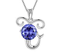 Aurora Tears Capricorn Collana in Argento Sterling 925 12 Ciondolo Zodiacale Constellation Collana in Argento Birthstone CZ Oroscopo Gioielli Regalo per Donne e Ragazze DP0134M