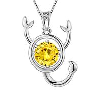 Aurora Tears Collana con Ciondolo a Forma di Costellazione, in Argento Sterling 925, con 12 Pietre zodiacali, Idea Regalo DP0134 e Placcato Argento