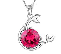 Aurora Tears Collana con ciondolo in argento Sterling 925 con 12 segni zodiacali con costellazione di cristallo, collana con 12 oroscopo portafortuna gioielli regalo DP0134, Cristallo