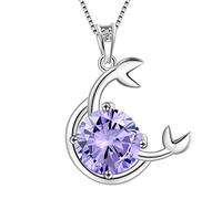 Aurora Tears Collana di Cancro in Argento Sterling 925 con Pendente Zodiacale Constellation Collana in Argento di Birthstone con Pendente CZ Oroscopo Regalo per Donne e Ragazze DP0134X