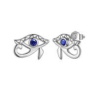 Aurora Tears egiziana occhio di Horus, set di gioielli in argento Sterling 925 con ciondolo a forma di occhio malvagio, orecchini, gioielli per uomini e donne e Orecchino