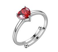 Aurora Tears Gioielli Birthstone Collana Orecchini bracciali in Argento Sterling 925 Ciondolo Pietra di Nascita Regalo per Ragazze e Donne e Anelli a Forma di Cuore