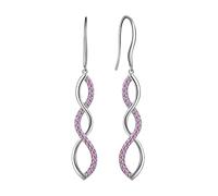 Aurora Tears Orecchini da donna in argento sterling 925, orecchini pendenti con gancio a goccia rosa DE0062P