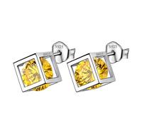 Aurora Tears Set di gioielli in argento Sterling 925 con pietra portafortuna per donne e ragazze, Cristallo