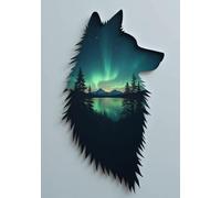 Aurora Wolf Notebook: Softcover, 240 Lined Pages, Glossy