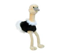 Aurora World- Aurora, 31191, Mini Flopsies, Ozzi Struzzo, 20.5cm, Peluche, Nero e Bianco, Colore