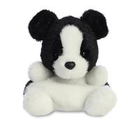 Aurora World Aurora, 33534, Palm Pals Brodie Collie,13cm, Peluche, Bianco e Nero, Colore Black & White