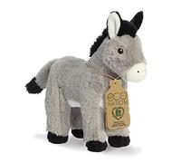 Aurora World Aurora, 35053, Asino Eco Nation,28cm, Peluche, Grigio, Colore Grey