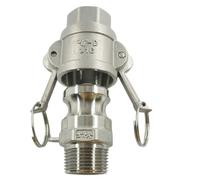 Aurorad 1/2" DN15 Accoppiatore dell'adattatore di accoppiamento Camlock Bspt Fine 304 Raccordi di Tubi in Acciaio in Acciaio in Acciaio (Color : C And E, Size : DN15)