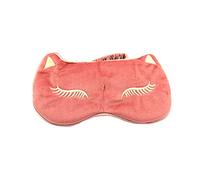 Aurore Beauté - Maschera per dormire in raso - Maschera da notte ricamata - Maschera morbida e confortevole per gli occhi - Occhi carini fantasia - Motivo gatto