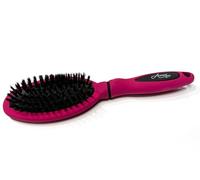 Aurore Beauté - Spazzola a soffietto ovale a setole - Spazzola per capelli districante con manico, modello medio, 250 x 70 mm