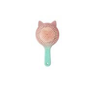 Aurore Beauté - Spazzola per capelli districante con manico - Spazzola di piccole dimensioni - Orecchio di gatto - 19 x 10 x 3,5 cm - Glitter Sfumato Rosa Verde Chiaro