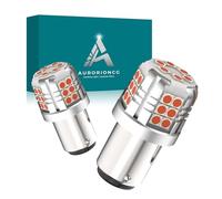 AURORIONCG Lampadine LED P21/5W 12V Rosse 1157 BAY15D Luci Freno 800LM per Luci Freno, Stop e Posteriori【Non Canbus】(Confezione da 2)