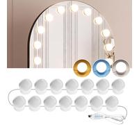 AURORIONCG Luci Specchio Trucco 14 Lampadine LED Cavo Regolabile Scomparsa
