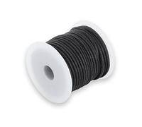 Auroris - 10 m cordo di cotone rotondo diametro 2 mm nero