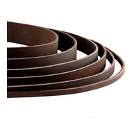 Auroris - Cinturino in pelle piatta marrone scuro, larghezza a scelta 2/3/4/5/8/10/15/20/25/30 mm - variante: larghezza 20 mm/lunghezza 5 m