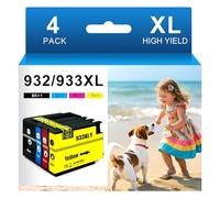 Aurotec 932XL 933XL Cartucce d'inchiostro Multipack Compatibili per HP 932 933XL Multipack per HP OfficeJet 6600 Cartucce, 932XL 933XL per HP OfficeJet 6700 7510 7612 7110 6100 7610 6110 (4pack)