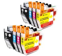 Aurotec Cartucce LC422XL per Brother MFC-J5340DW MFC-J5740DW Set 8 Pezzi