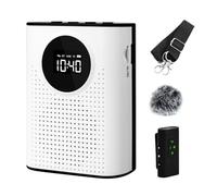 AURTEC Amplificatore vocale con microfono lavalier wireless magnetico, amplificatore portatile 2,4 G, supporta Bluetooth, scheda TF, chiavetta USB e ingresso AUX