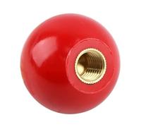 AURVIX Manopola sferica 2-50 pezzi M4 M5 M6 M8 M10 M12 Maniglie con impugnatura a sfera rotonda con nucleo in rame rosso nero(8x30 Red,2pcs)