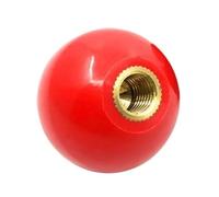 AURVIX Manopola sferica Testa della mazza in plastica con impugnatura a sfera in rame rosso e nero ad azionamento meccanico(Red M10x35)