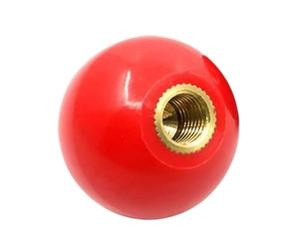 AURVIX Manopola sferica Testa della mazza in plastica con impugnatura a sfera in rame rosso e nero ad azionamento meccanico(Red M10x35)