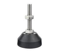 AURVIX Piedini regolabili per mobili Base di supporto regolabile con vite fissa in acciaio inossidabile 304, diametro 50 mm/1-4 pezzi(D50xM8x100,Red)