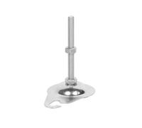 AURVIX Vite a testa piatta M8 M10 M12-M16 Coppa in acciaio inossidabile 304 con orecchie/piedi campana/connettore CD for supportare i piedi delle scarpe/viti di base fisse(Oval hole,M12x180mm(1sets))