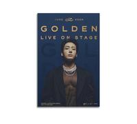 AURX Jungkook - Poster artistico da parete con scritta "Golden Live On Palco", per soggiorno, camera da letto, casa, ufficio, palestra, 30 x 45 cm