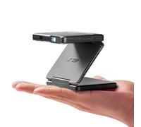 Aurzen ZIP Tri-Fold Mini Proiettore with Batteria, 4K Supportato Smart Proiettore Portatile, Messa a Fuoco Automatica & Correzione Keystone, 5000mAh, Bluetooth 5.4, per Smartphone/HDMI/USB - Grigio