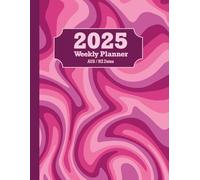 AUS/ NZ Weekly, Monthly Planner | A4 Schedule Organiser from Jan to Dec | Psychedelic Pink Pattern
