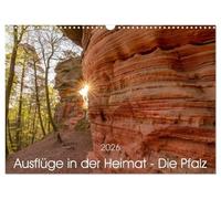 Ausflüge in der Heimat - Die Pfalz (Wandkalender 2026 DIN A3 quer), CALVENDO Monatskalender: Die großartige Landschaft der Pfalz im Lauf der Jahreszeiten