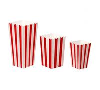 Ausi 30 scatole per popcorn, carta classica a righe rosse e bianche, mini contenitori per popcorn da 2x2,7x4,5 pollici per feste a tema teatrale di compleanno, serate cinematografiche