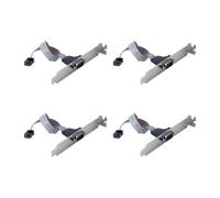 Ausi Cavo adattatore RS232 per supporto porta seriale scheda madre da 4 pezzi, 1 porta DB9 maschio a piastra slot per intestazione femmina a 10 pin con deflettore a tutta altezza