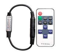 Ausi Telecomando RF a 11 tasti - Mini dimmer 12V DC per strisce monocolore (3528/5050) con connettore DC