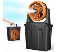 Ausic Ventilatore nebulizzatore portatile da 9 l, 25,4 cm, 20000 mAh, ventilatore da esterno per patio, ventilatore a batteria ricaricabile, ventola di raffreddamento ad acqua per campeggio/viaggio