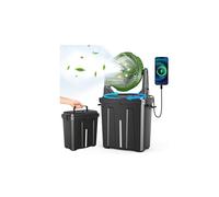 Ausic Ventilatore nebulizzatore portatile oscillante da 10 ″ 9L aggiornato 2026 con luce, [max 55 ore] Ventilatore per carrello da golf per cortili esterni, ventilatore a batteria ricaricabile per
