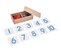 Ausili Didattici per la Matematica Montessori Set di Chip Educativi per Giocattoli in Faggio Prescolare per età 3-6 Anni (Numeri e fiches PRO)